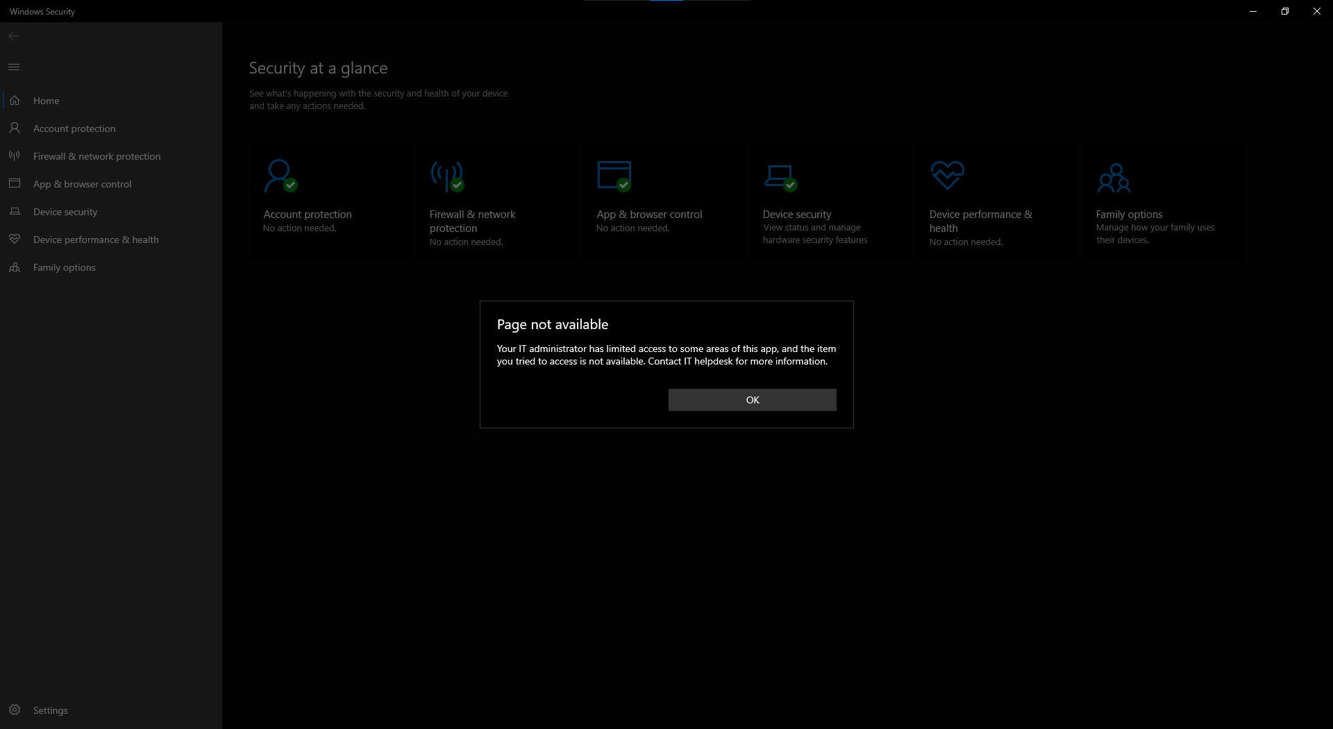 Why is Virus And Protection saying "page is not available" WgLH7nDIDNScjlLgpJv7oyeSMQrrhKBzvlAYd53%2fE8ZGVR5LKIftMecLIjEMhGrs5pOY%2bALhpgEEJin89phdnAo2o%3d.png