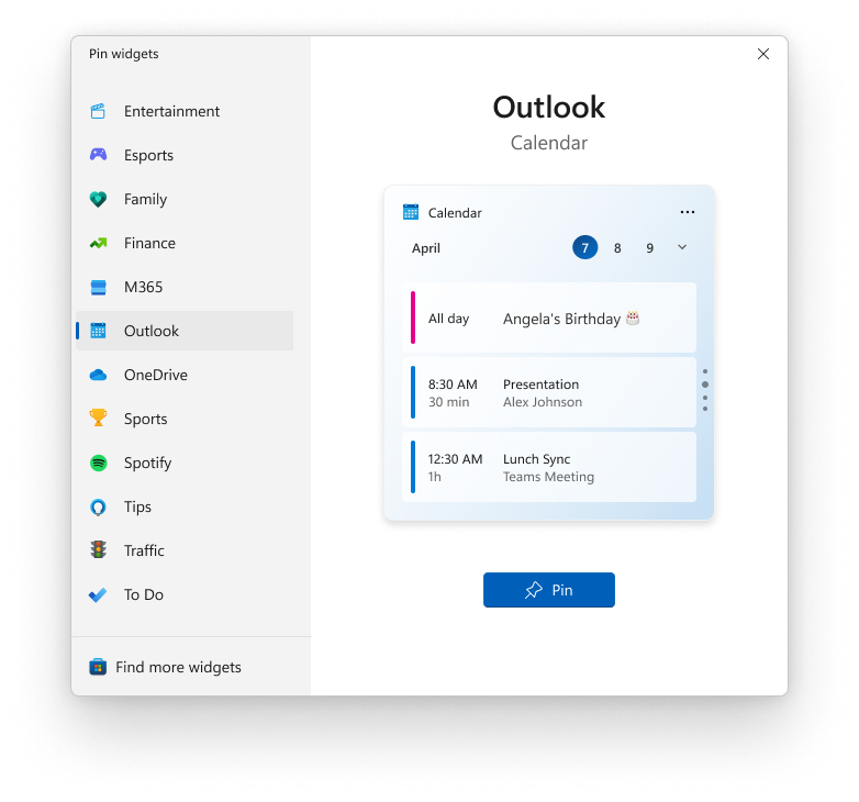Windows 11 Insider Preview Build 23451 brings an End Task button to the Taskbar's... Widget-Picker-preview-in-Windows-11.jpg