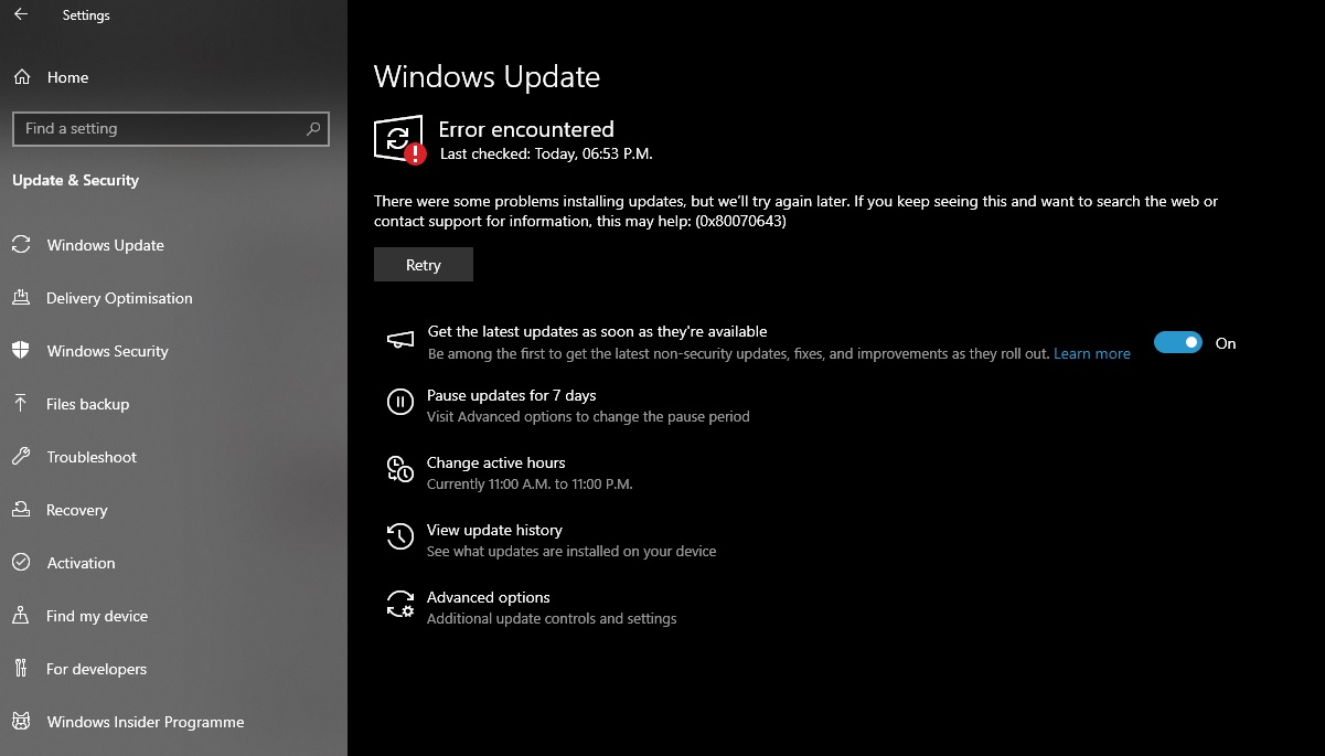 Windows 10 KB5034441 fails with a 0x80070643 error, but there’s a fix Windows-10-0x80070643-error-with-KB5034441.jpg