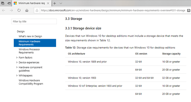 Microsoft bumps minimum Windows 10 storage requirement to 32 Gigabytes windows-10-1903-minimum-storage-requirement.png