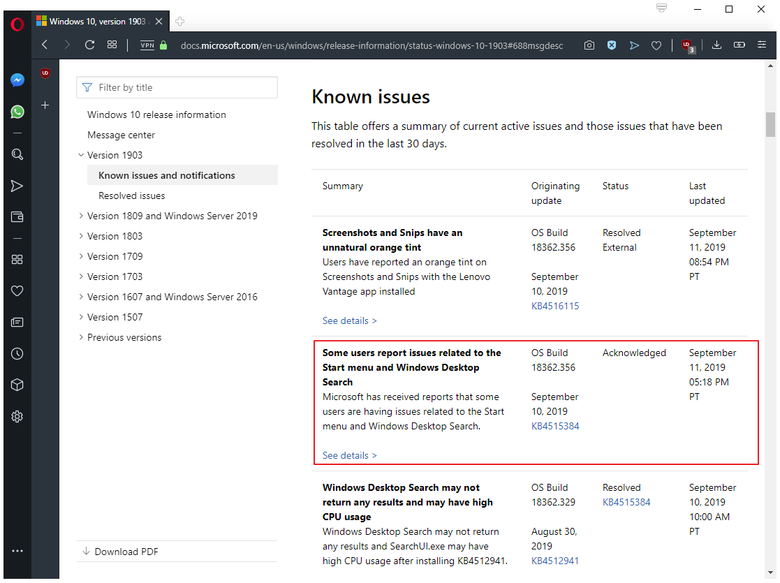 Microsoft confirms second search bug in a row in Windows 10 1903 windows-10-1903-search-issue.png