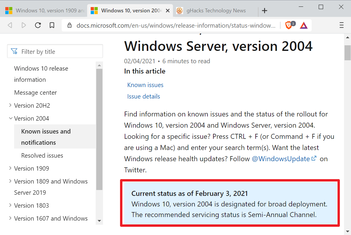 Windows 10 versions 1909 and 2004 are "ready for broad deployment" windows-10-1909-2004-broad-deployment.png