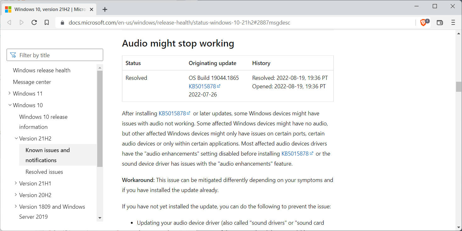 Microsoft confirms and resolves Windows 10 audio bug (your device may still be affected) windows-10-audio-might-stop-working.png