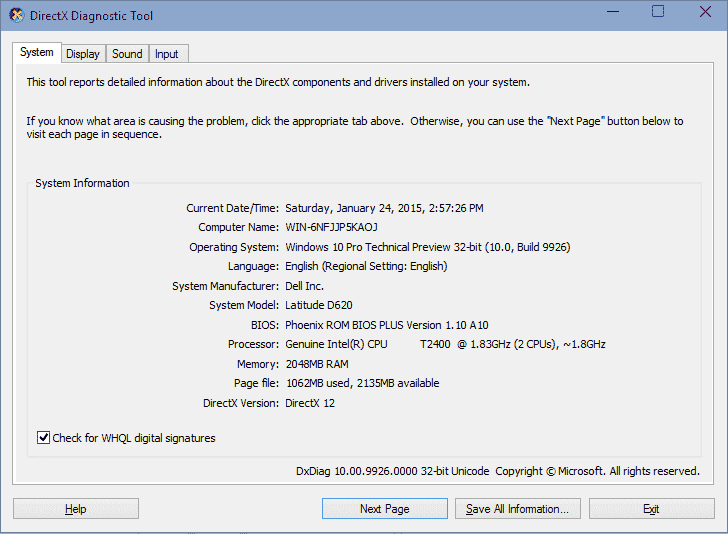 Windows 10 on a newer Dell Laptop suddenly is no longer a full screen but appears as a square windows-10-build-9926-png.png