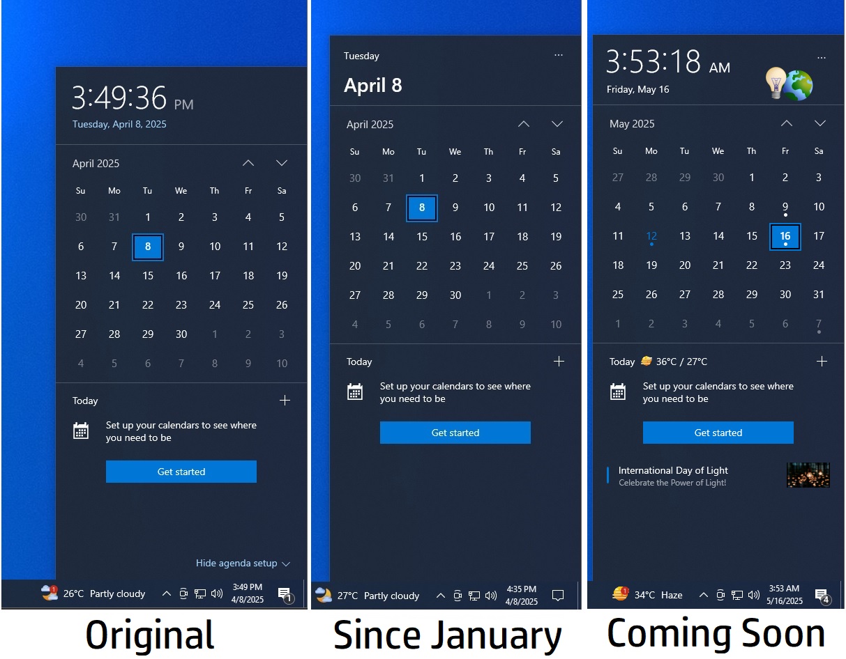 Microsoft is bringing back seconds to Windows 10 Clock after outrage Windows-10-Calendar-UI-evolution.jpg