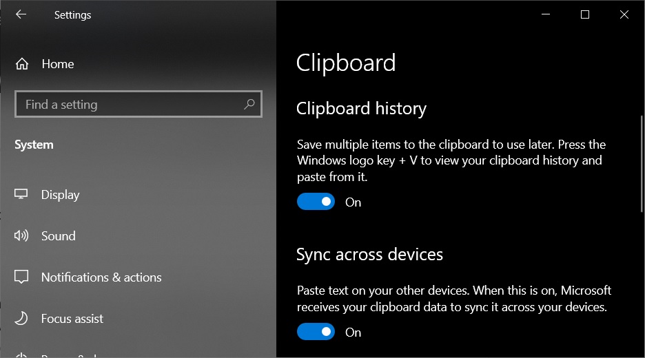 Microsoft is finally bringing Windows 10 clipboard sync to all Android phones Windows-10-Clipboard-settings.jpg