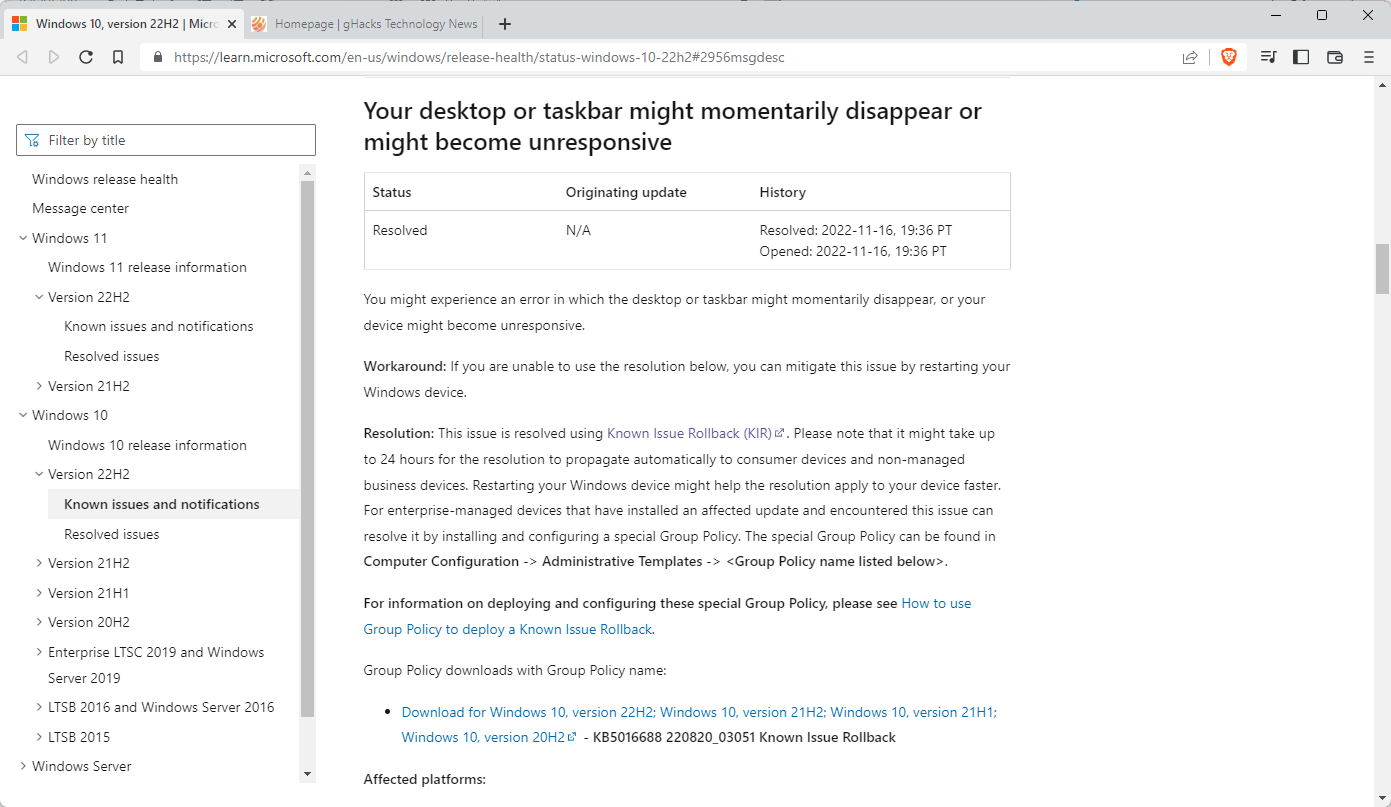 Microsoft confirms Windows 10 desktop and taskbar issue windows-10-desktop-taskbar-issue.png