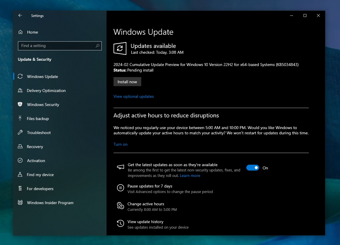 Windows 10 KB5034843 out with new features (direct download links) Windows-10-February-2024-optional-update.jpg