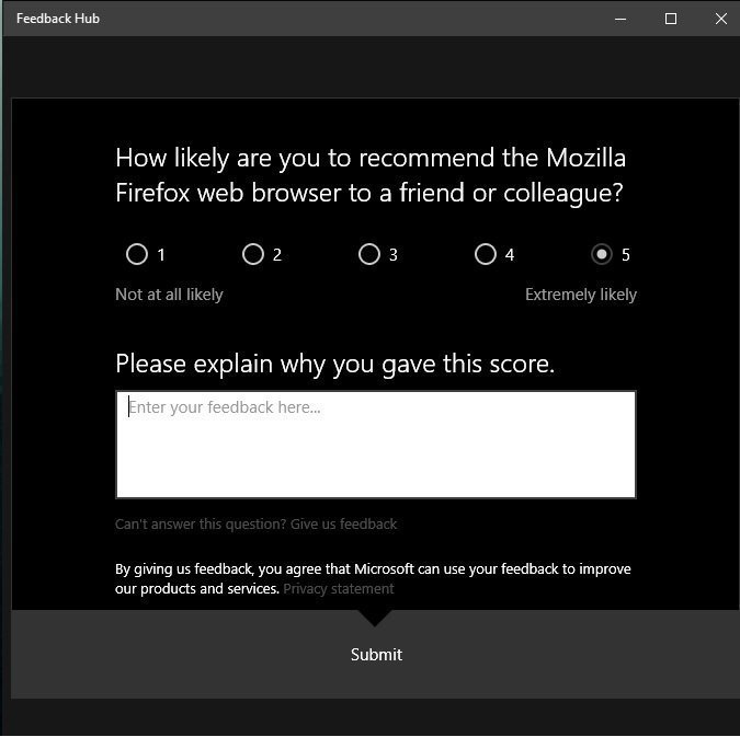 Windows 10 might ask Feedback for non Microsoft products Windows-10-Feedback-Hub-1.jpg