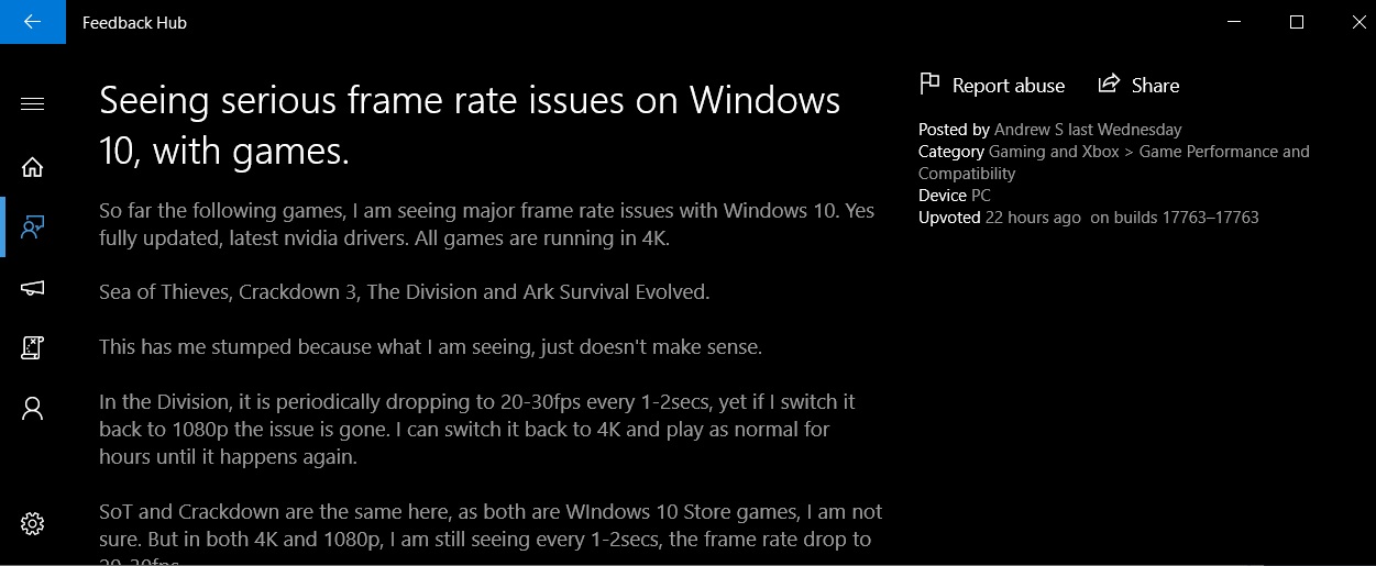 Windows 10 KB4482887 is reportedly causing gaming performance issues Windows-10-game-bug.jpg