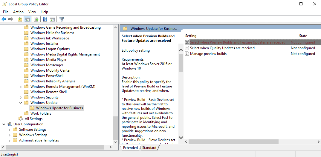 Windows 10 1903: the case of the missing update deferral options windows-10-group-policy-deferral.png