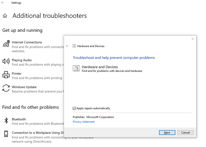 Fix Kernel Mode Heap Corruption BSOD on Windows 10 Windows-10-Hardware-troubleshooter.png