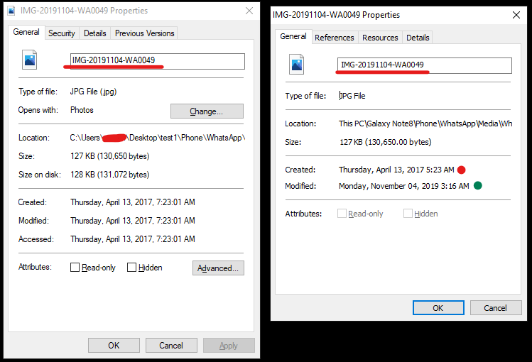 windows 10 explorer import pictures and videos "date imported + name" missing name part in... windows-10-import-picture-video-using-wrong-date-created-compare-date-created-date-modified-2017.png