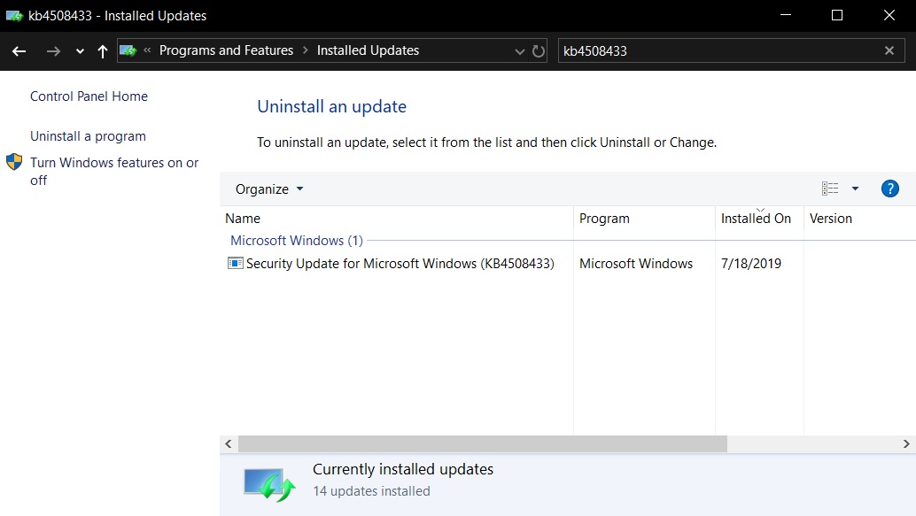 Microsoft is fixing Windows Update issues on Windows 10 v1903 Windows-10-KB4508433.jpg