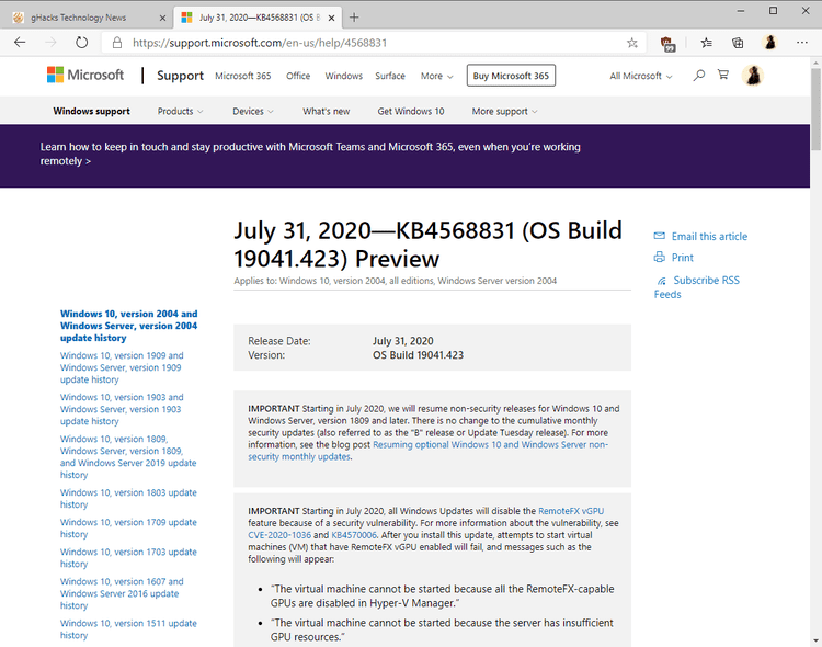 Windows 10 version 2004 update KB4568831 released windows-10-KB4568831-update.png