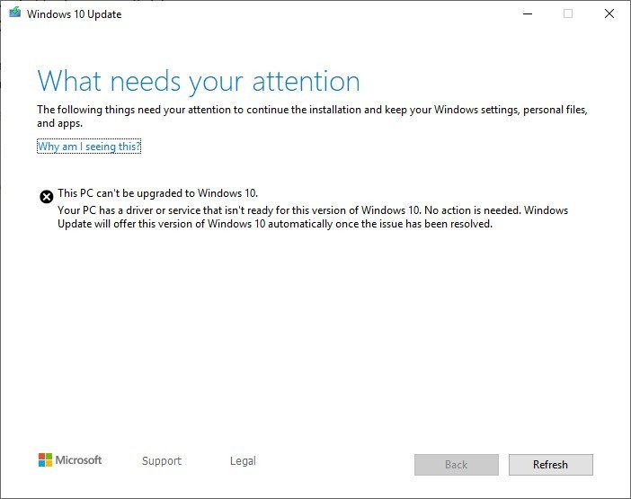 Fix "What needs your attention" error when upgrading to Windows 10 May 2019 Update windows-10-needs-your-attention-cant-be-upgraded.jpg