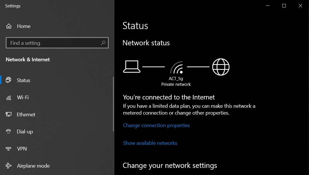 Windows 10 botched update causes internet and sound issues Windows-10-network-settings.jpg