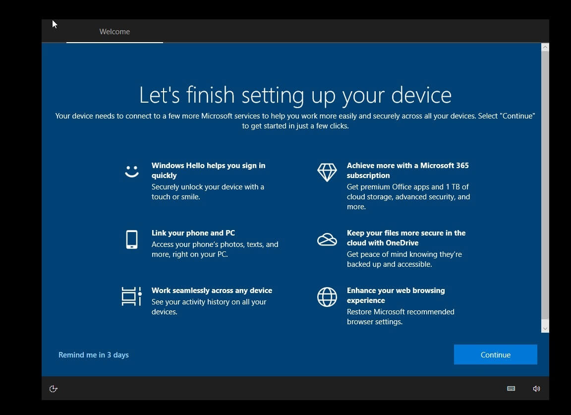 Windows 10’s “Let’s Go” launcher, web browsing header is now rolling out Windows-10-OOBE.jpg