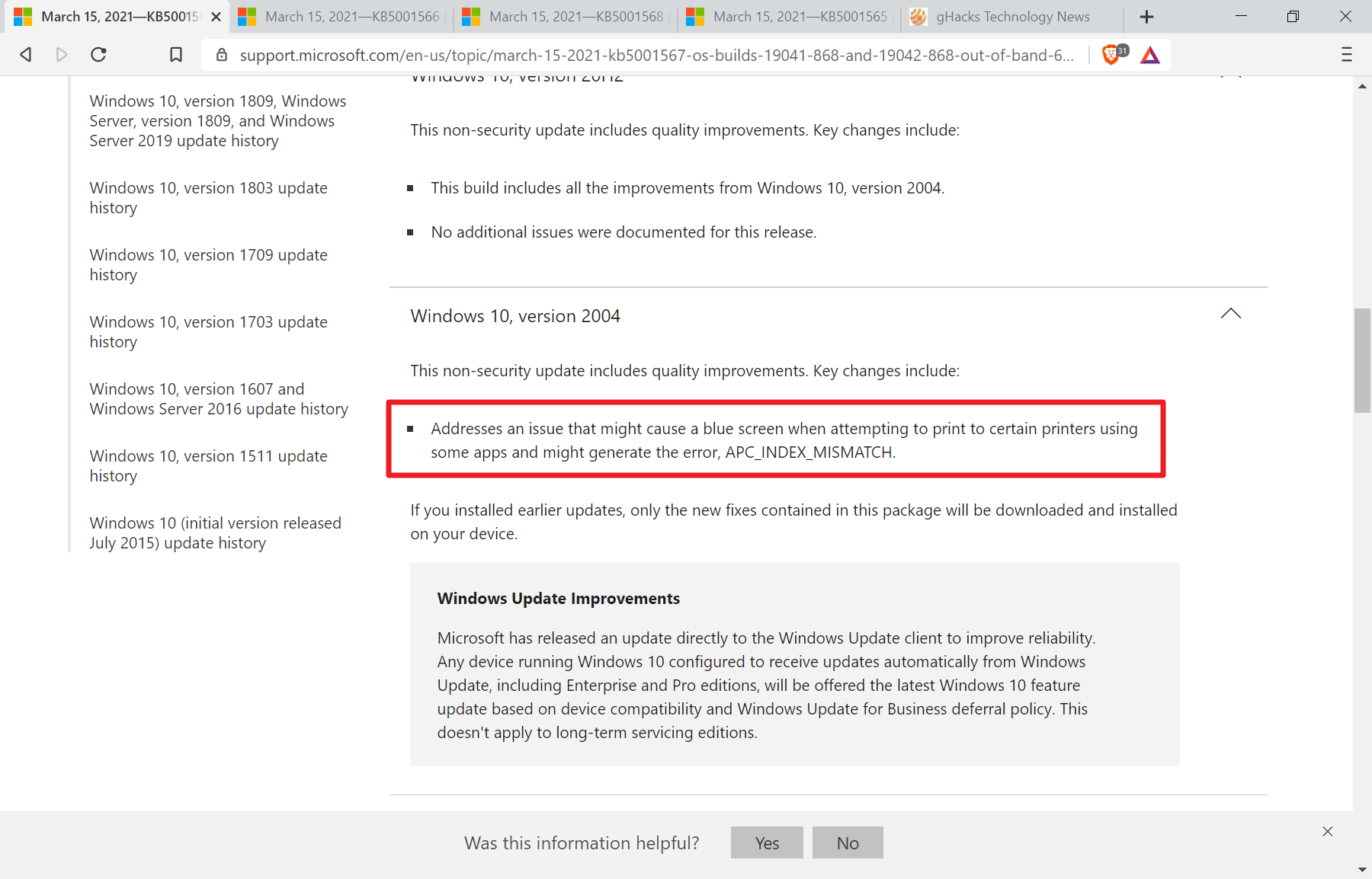 Report: still printing issues after installation of out-of-bands patch for Windows 10 windows-10-printing-bluescreen-issue-fixed.png