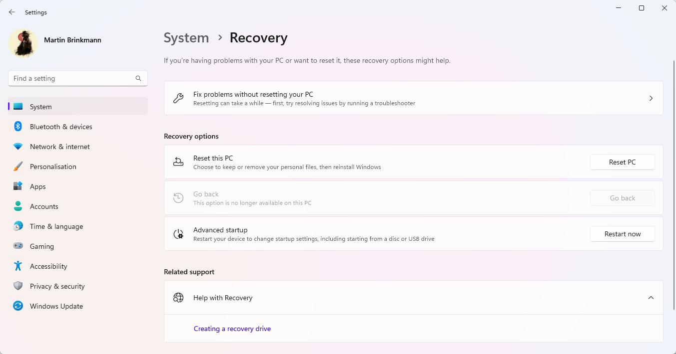Several Windows 10 versions affected by blue screen issue windows-10-recovery-environment.png
