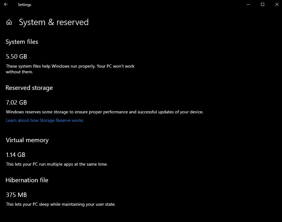 Microsoft details Windows 10 version 1909 CPU requirements Windows-10-reserved-storage.jpg