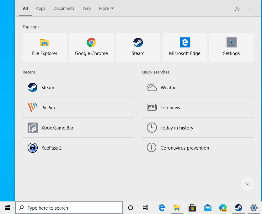 How to disable the display of recent searches in Windows 10's Search Box windows-10-search-history.png