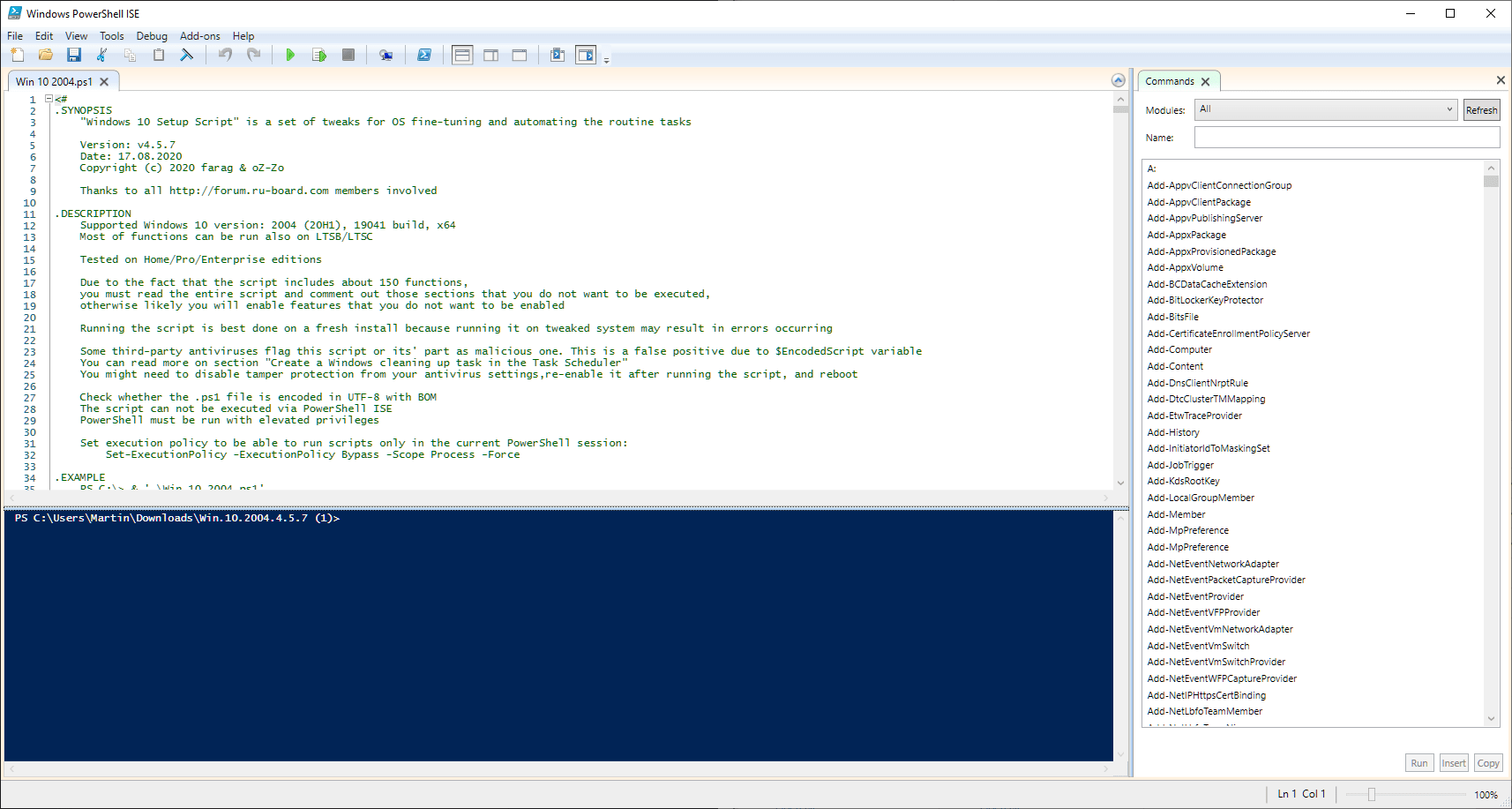 Run Windows 10 Setup Script after installation to customize the OS windows-10-setup-script.png