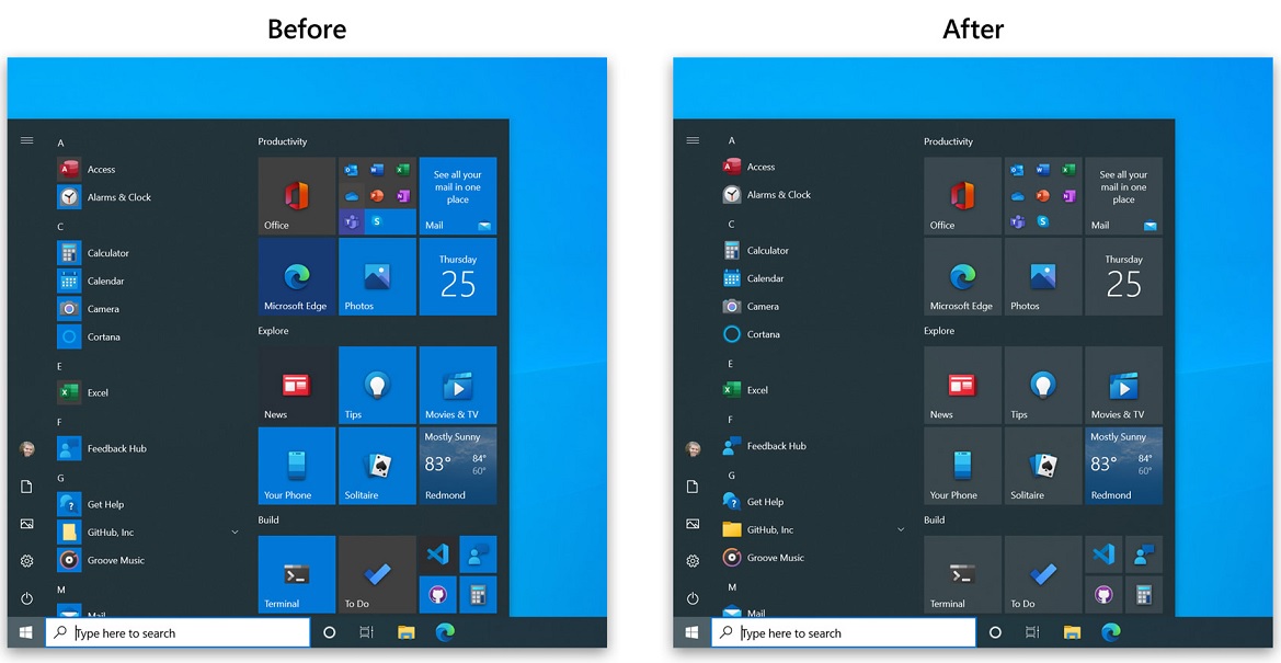Windows 10 20H2 could launch soon: All you need to know Windows-10-Start-Menu-difference.jpg