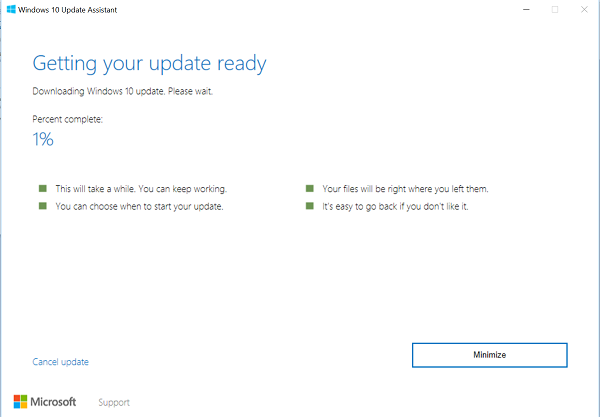 Upgrade to Windows 10 version 21H1 Update using Windows 10 Update Assistant Windows-10-Upgrade-Assistant-Progress-600x417.png