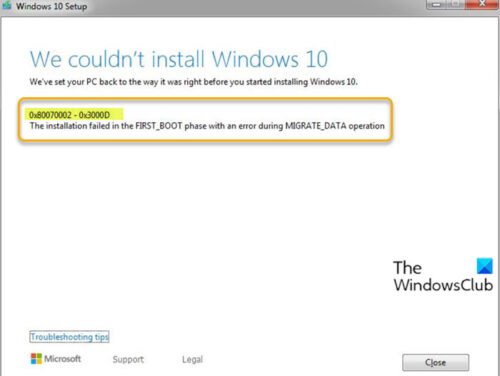 Fix Windows 10 Upgrade Install error 0x80070002 – 0x3000D Windows-10-Upgrade-Install-error-0x80070002-0x3000D-500x376.jpg