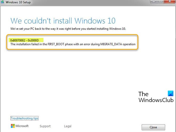 Fix Windows 10 Upgrade Install error 0x80070002 – 0x3000D Windows-10-Upgrade-Install-error-0x80070002-0x3000D.jpg