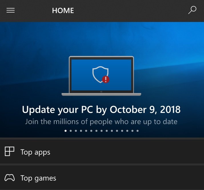 Microsoft Store is now recommending users to upgrade to the latest version of Windows 10 Windows-10-v1703-EOL.jpg