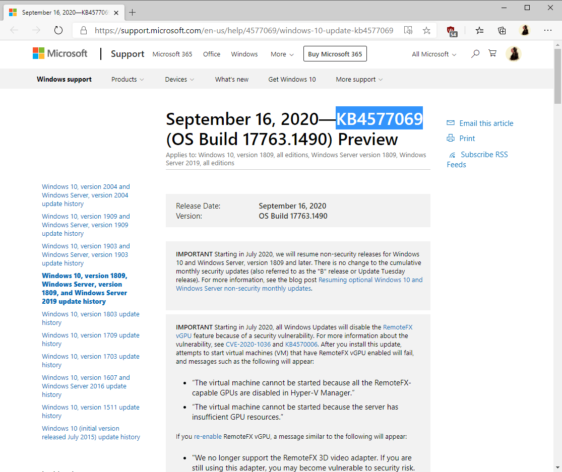 KB4577062 and KB4577069 preview updates for Windows 10 version 1809, 1903 and 1909 windows-10-version-1809-KB4577069.png