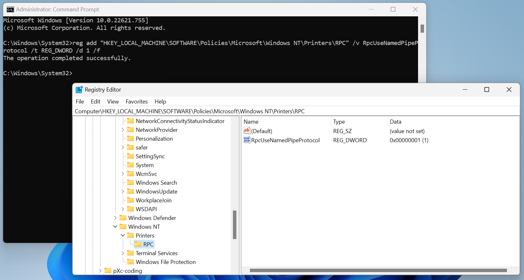 Windows 11 22H2: network printing switched to RCP over TCP windows-11-2022-network-printer.png