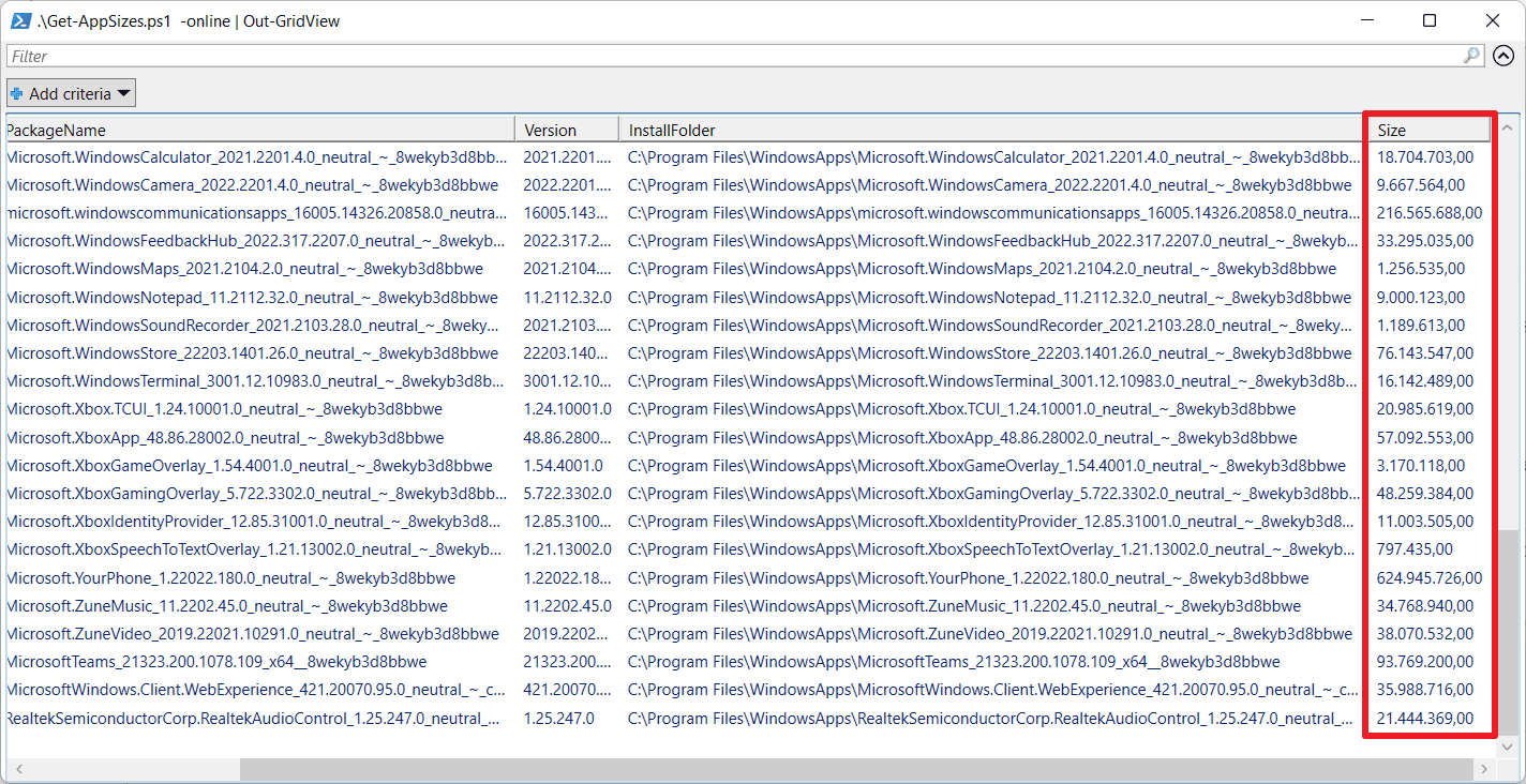 Default Windows apps have a much larger size than reported windows-11-actual-app-storage-space.png