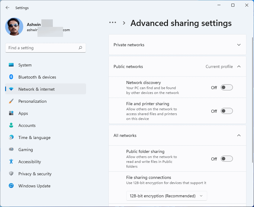 Windows 11 Build 22509.1000 rolls out to the Insider Preview Developer Channel with... windows-11-advanced-sharing-settings.png