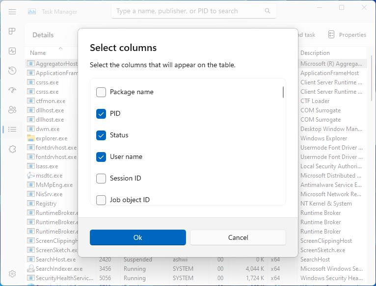 Windows 11 Beta Build 22623.891 enables the search bar in the Task Manager Windows-11-Beta-Task-Manager-Select-Columns.jpg