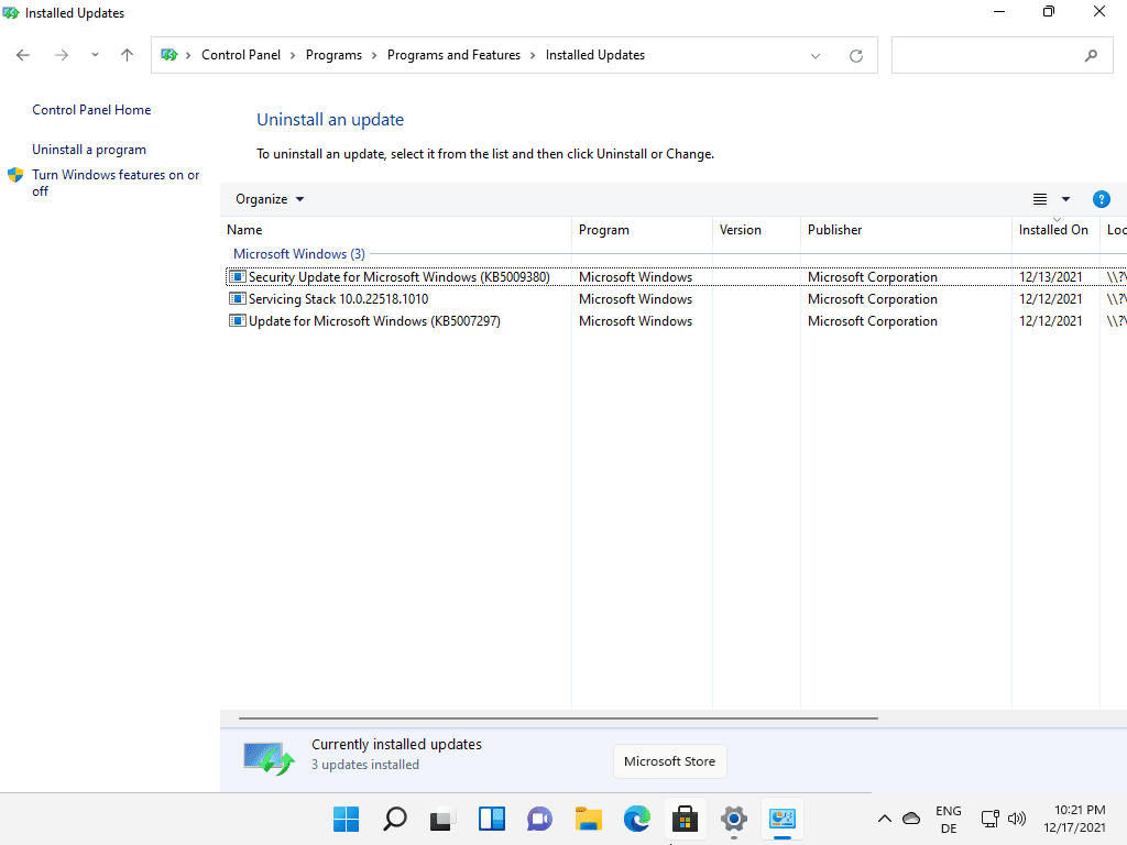 6 Years after release, Microsoft is still working on migrating the Windows Control Panel windows-11-control-panel-installed-updates.png