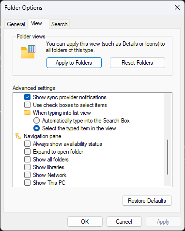 Microsoft is removing some Folder Options in Windows 11 Windows-11-Dev-Folder-Options-View.png