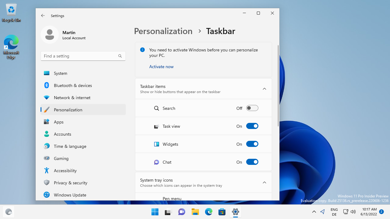 Microsoft is experimenting with a search widget on Windows 11's taskbar windows-11-disable-search-interface.png