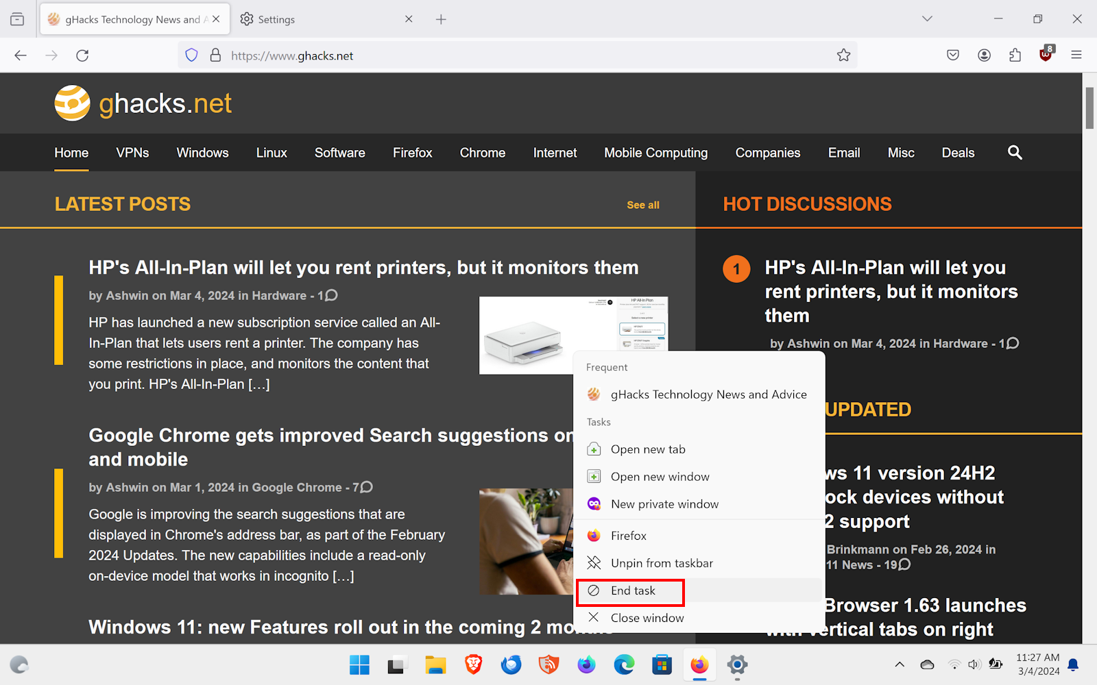 Add End Task to Windows 11's Taskbar to one-up Close Window windows-11-end-task.png