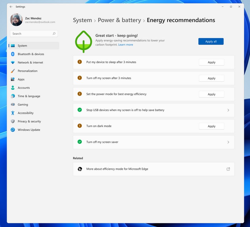 Microsoft adds a shortcut to access Studio effects from Quick Settings in Windows 11... Windows-11-Energy-Recommendations.jpg