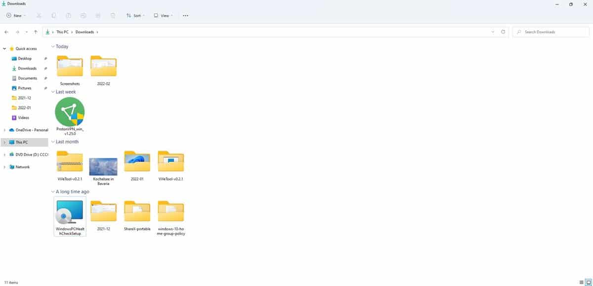 Windows 11 Insider Preview Build 22557 brings Drag and Drop on Taskbar, Start Menu Folders... windows-11-file-explorer-folder-preview.jpg