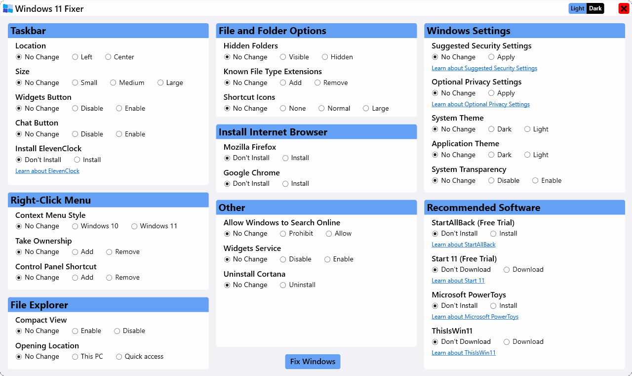 Run Windows 11 Fixer to make a few usability adjustments quickly windows-11-fixer.png