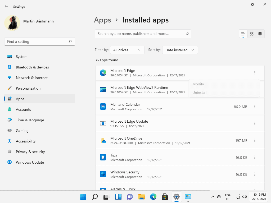 6 Years after release, Microsoft is still working on migrating the Windows Control Panel windows-11-installed-apps.png