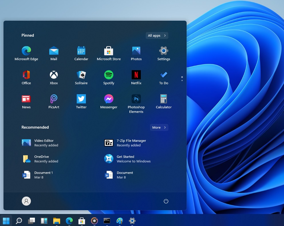 This is our first look at Windows 11 with brand new Start Menu