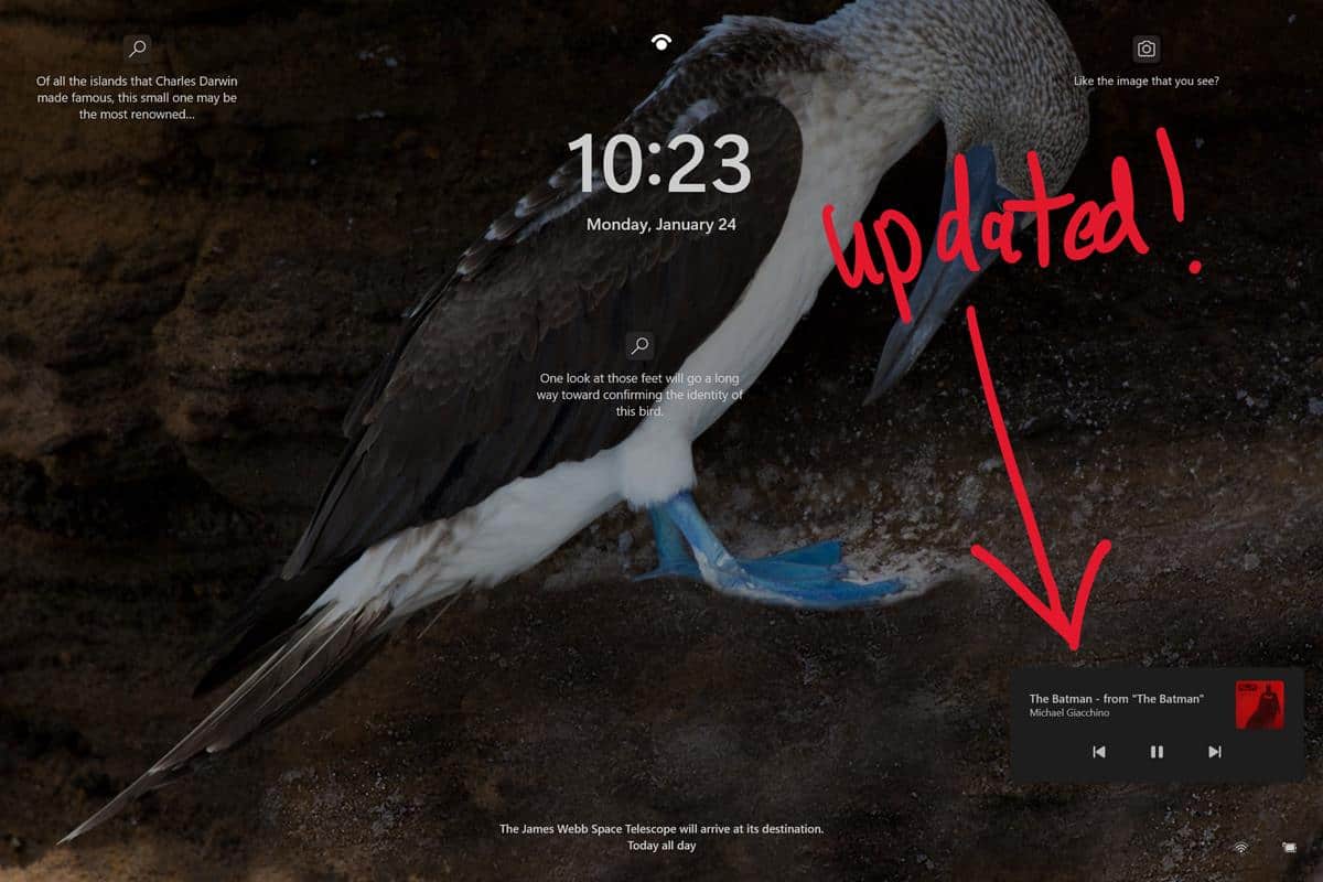 Windows 11 Insider Preview Build 22543 brings Natural voices for the Narrator, volume level... windows-11-lock-screen-media-flyout.jpg