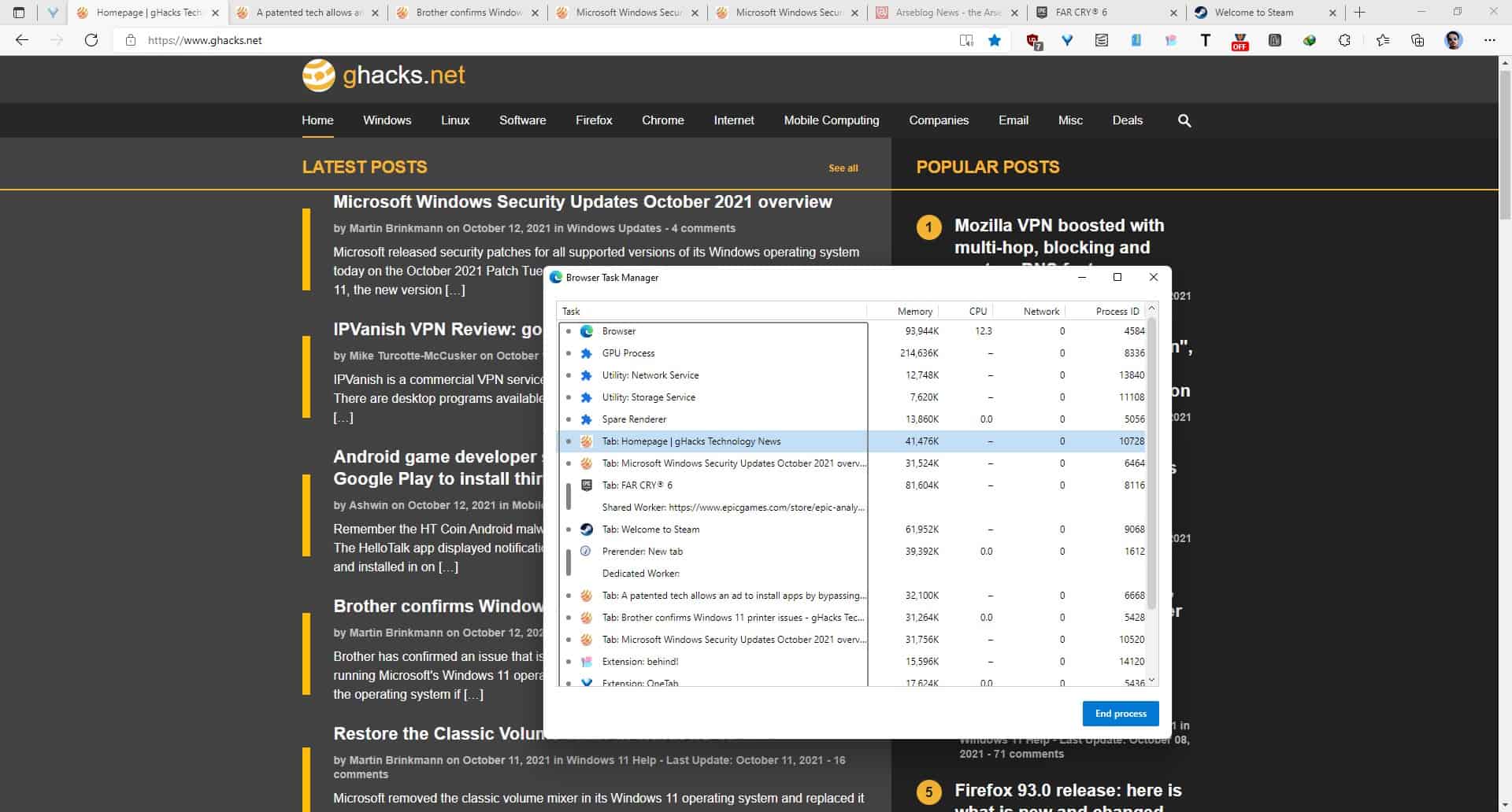 Windows 11's Task Manager now displays the site name, icon, tab title for Microsoft Edge... Windows-11-Microsoft-Edge-built-in-task-manager.jpg