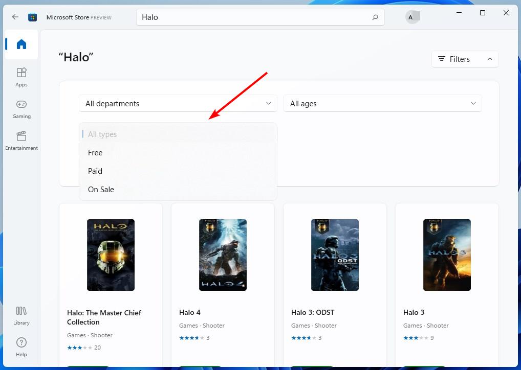 Here's what's new in the Microsoft Store app in Windows 11; a better design, ratings,... Windows-11-Microsoft-Store-app-Search-filters.jpg