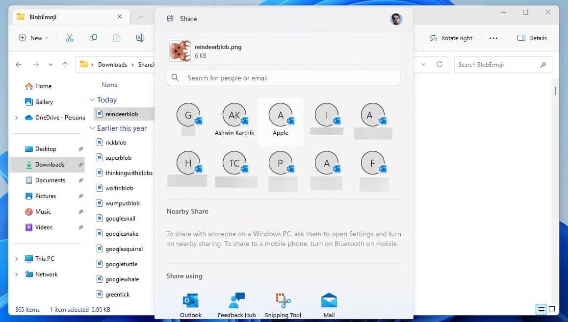 Microsoft brings new Outlook for Windows and Windows Copilot for all Windows Dev Channel users Windows-11-nearby-sharing-menu.jpg